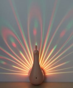 Lampe LED murale paon