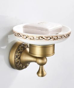 Support gobelet en laiton antique