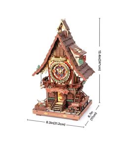 3D Puzzle en bois Horloge coucou Style forêt noire avec oiseau – Image 2